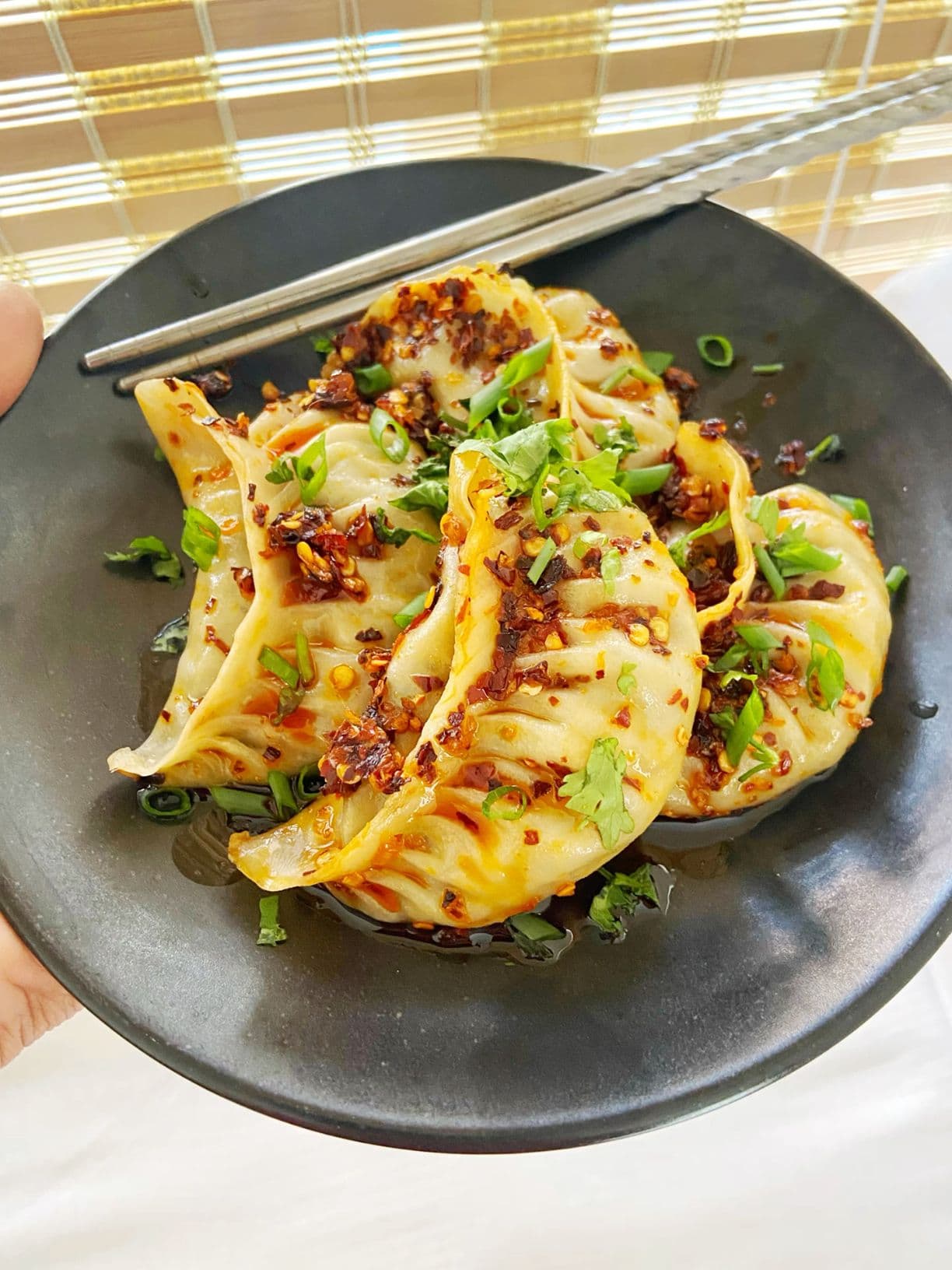 Momo in chilli oil