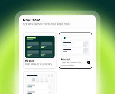Menu theme